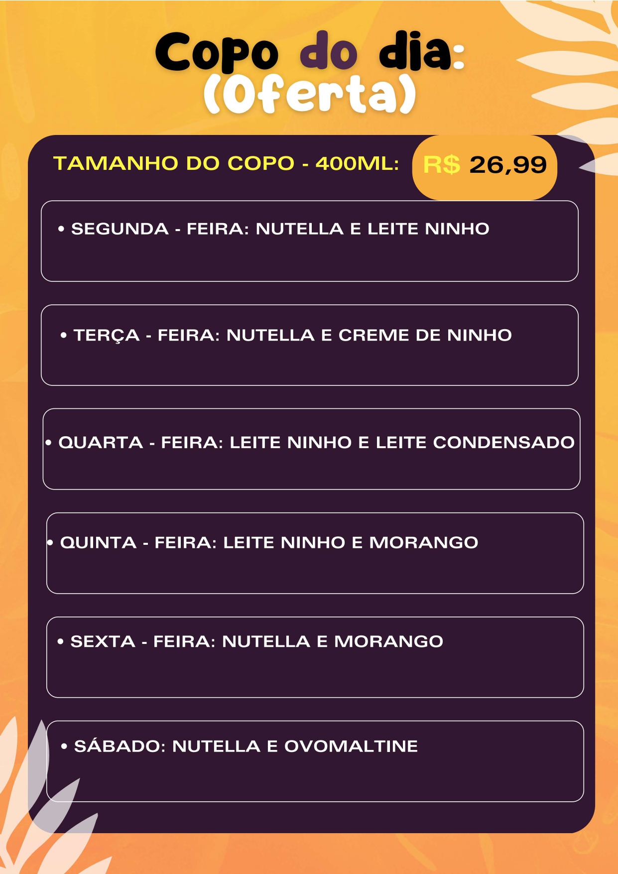 Copo do Dia (Oferta)
