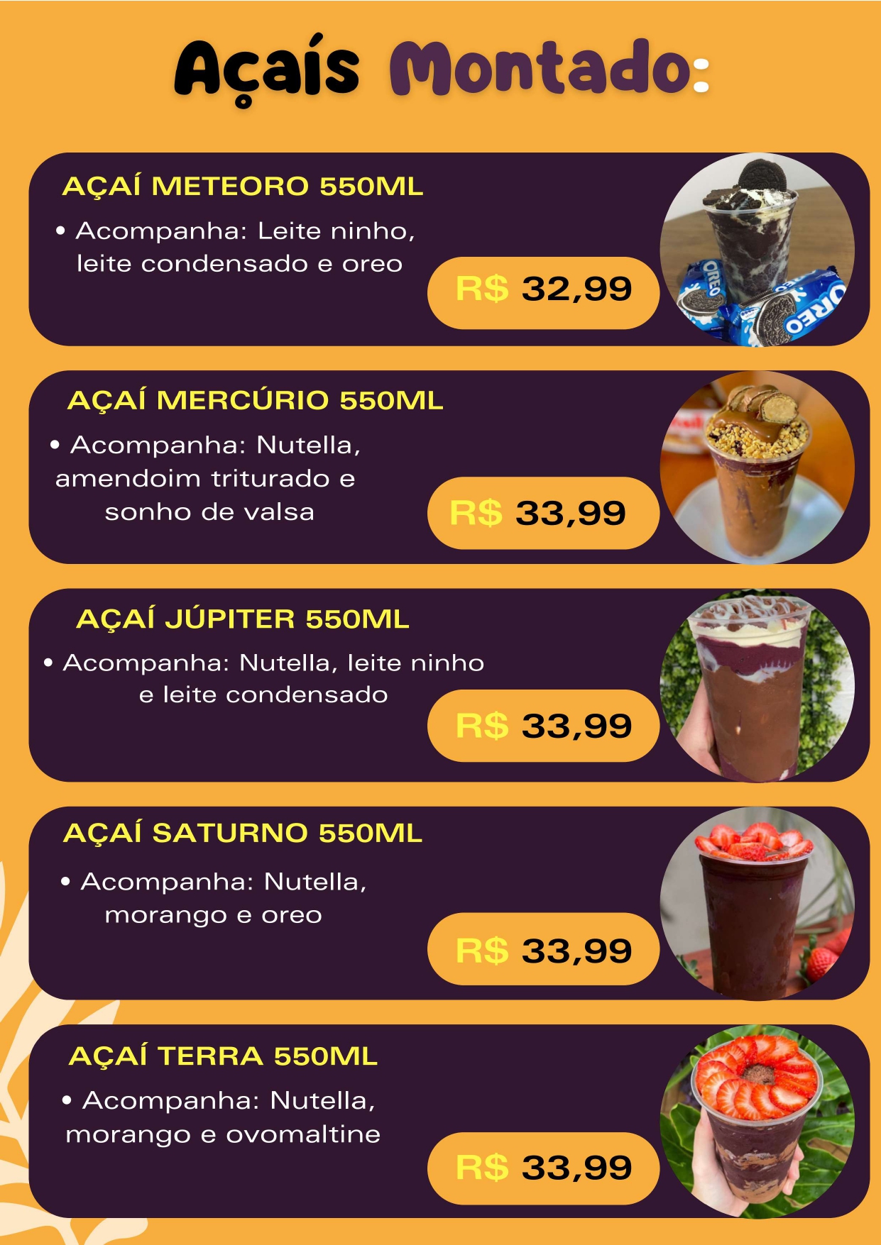Açaís Montado