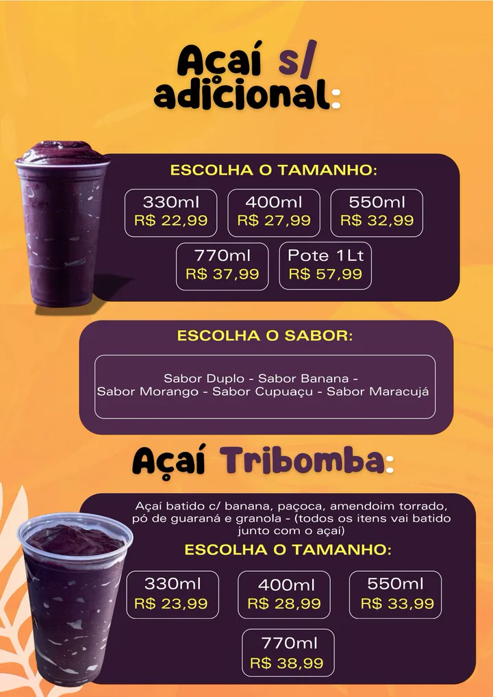 Açaí s/ Adicional & Tribomba